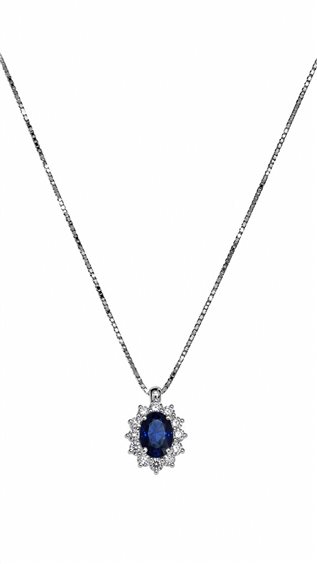 Collana Fanton Gioielli Donna COLLANE ZAFFIRO in Oro Zaffiro 1.00 Ct COOR-347-52 - COOR-347-52